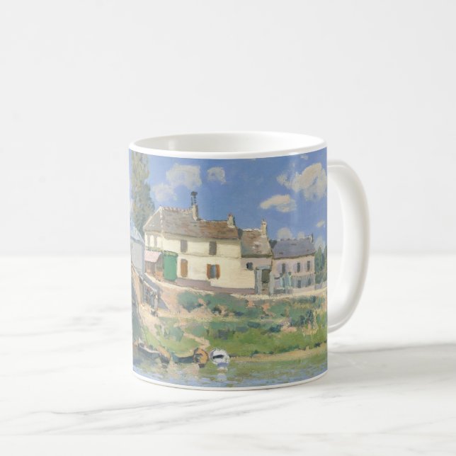 Bridge at Villeneu by Sisley Impressionist Paint  Coffee Mug (Front Right)