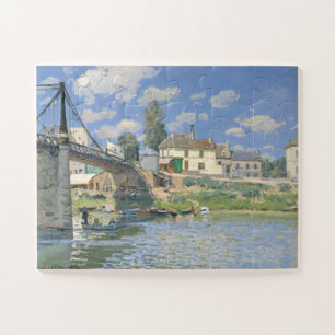 Bridge at Villeneu by Sisley Impressionist Paint Jigsaw Puzzle