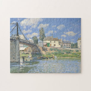 Bridge at Villeneu by Sisley Impressionist Paint Jigsaw Puzzle