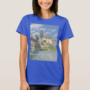 Bridge at Villeneu by Sisley Impressionist Paint T-Shirt