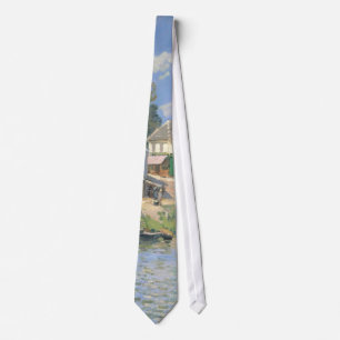 Bridge at Villeneu by Sisley Impressionist Paint Tie