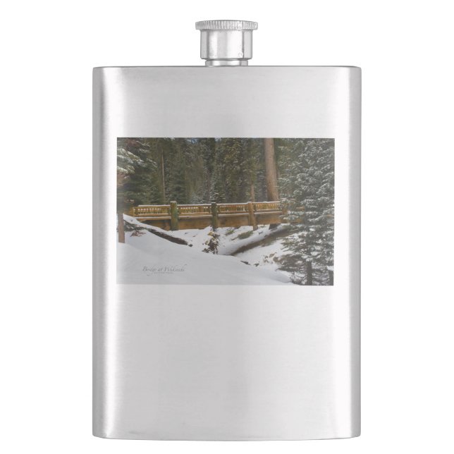 Bridge at Wuksachi Hip Flask (Front)