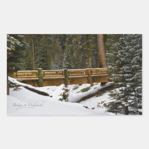 Bridge at Wuksachi Rectangular Sticker