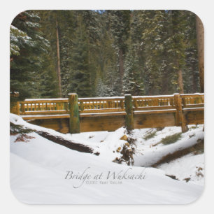 Bridge at Wuksachi Square Sticker