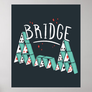 Bridge Cards Text Poster