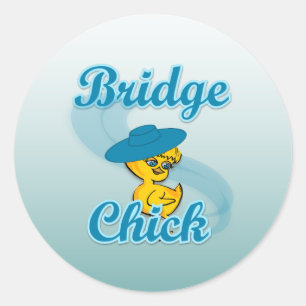 Bridge Chick #3 Classic Round Sticker