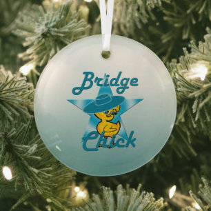 Bridge Chick #7 Glass Tree Decoration
