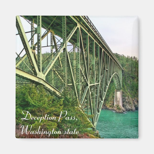 bridge, Deception Pass, Washington state Magnet (Front)