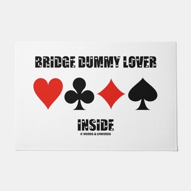 Bridge Dummy Lover Inside Four Card Suits Humour Doormat (Front)