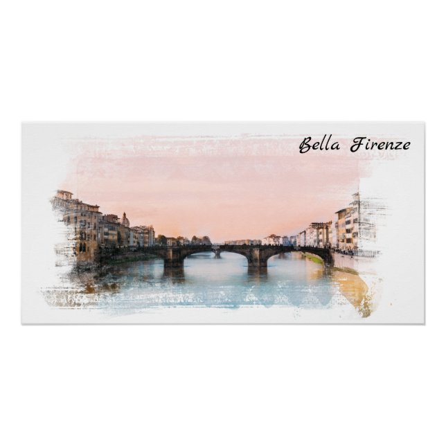 ** Bridge Firenze Florence Italy AP12 Italian  Poster (Front)