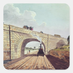 Bridge,from 'Liverpool and Manchester Railway' Square Sticker
