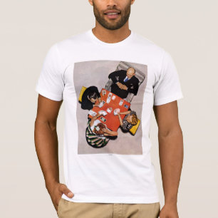 Bridge Game by Norman Rockwell T-Shirt