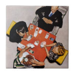 Bridge Game by Norman Rockwell Tile<br><div class="desc">Bridge Game by Norman Rockwell</div>