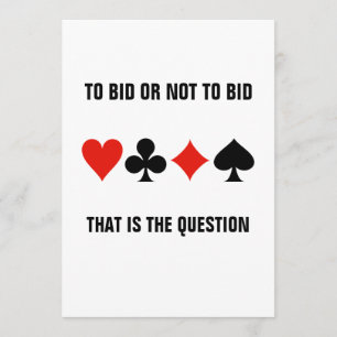 Bridge Game Event Invite Template Four Card Suits