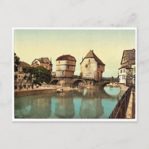 Bridge houses, Kreuznach (i.e., Bad Kreuznach), Na Postcard