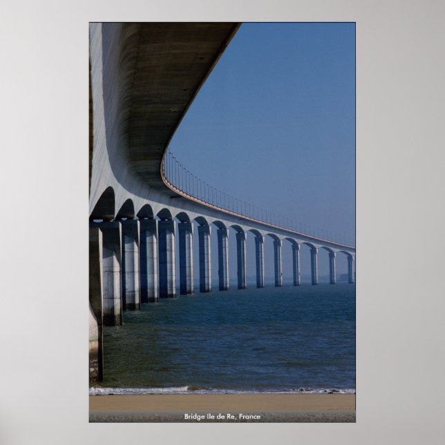 Bridge Ile de Re, France Poster (Front)