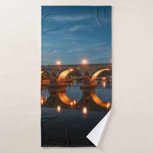 Bridge in Koblenz Germany Bath Towel