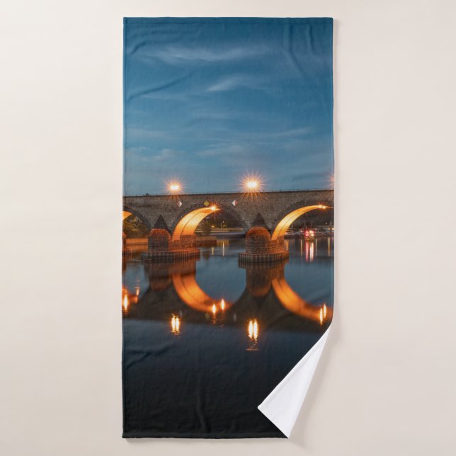 Bridge in Koblenz Germany Bath Towel (Bath Towel)