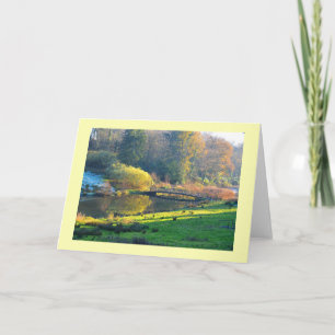 Bridge in the countryside holiday card