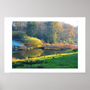Bridge in the countryside poster