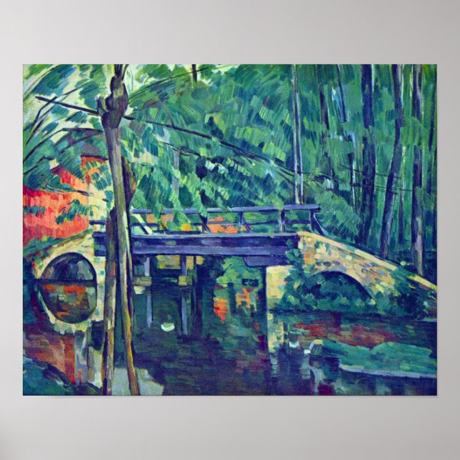 Bridge in the forest by Paul Cezanne Poster (Front)