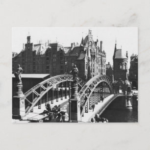 Bridge in the Speicherstadt  Hamburg, c.1910 Postcard