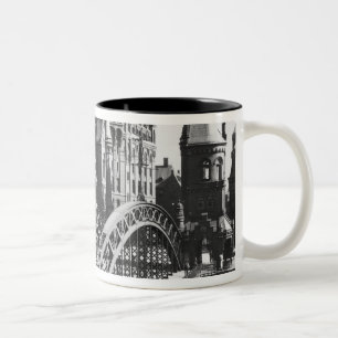 Bridge in the Speicherstadt  Hamburg, c.1910 Two-Tone Coffee Mug
