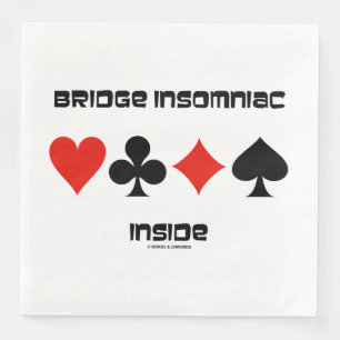 Bridge Insomniac Inside Four Card Suits Humour Napkin