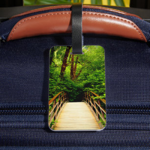 Bridge Into the Woods, Pacific Northwest Luggage Tag
