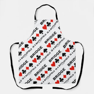 Bridge Is A Battlefield Four Card Suits Apron