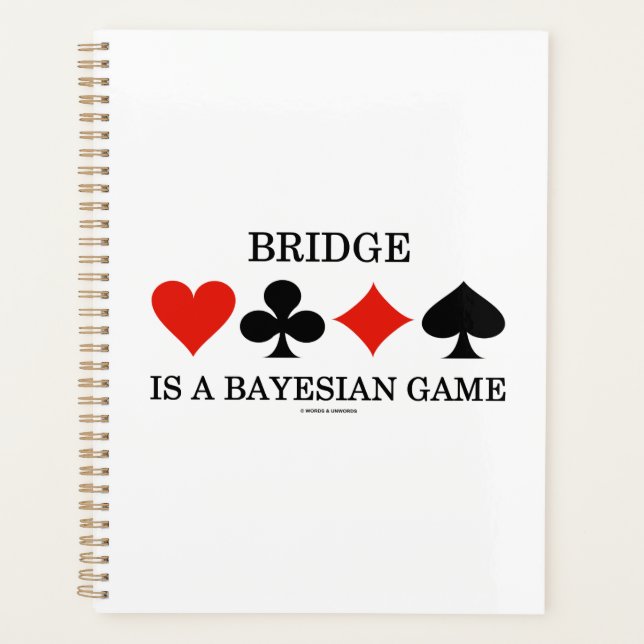 Bridge Is A Bayesian Game Four Card Suits Planner (Front)