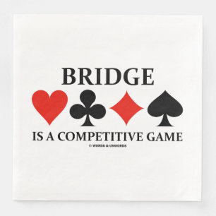 Bridge Is A Competitive Game Four Card Suits Napkin
