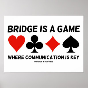 Bridge Is A Game Where Communication Is Key Poster