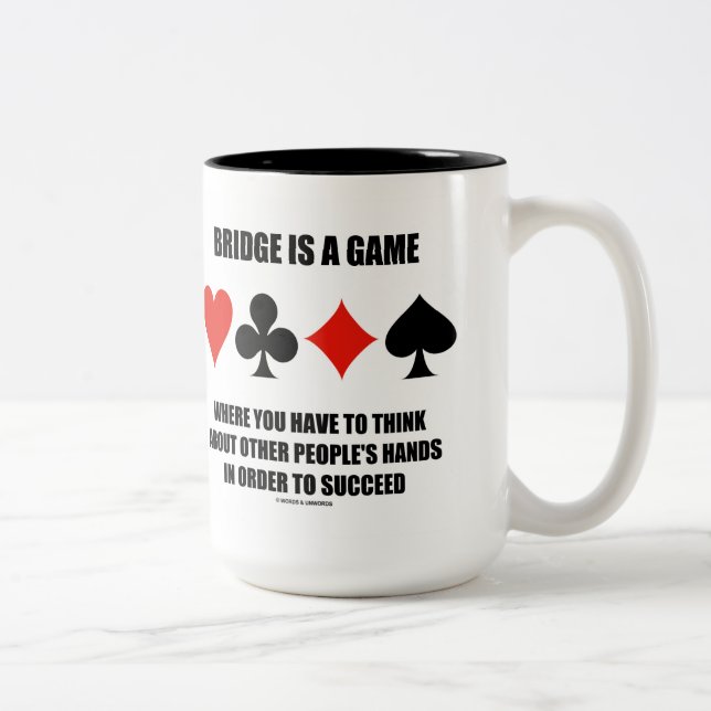 Bridge Is A Game Where You Have To Think About Two-Tone Coffee Mug (Right)
