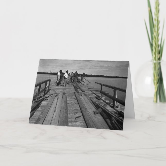 Bridge, Marco Island, Florida, 1935 Card (Front)