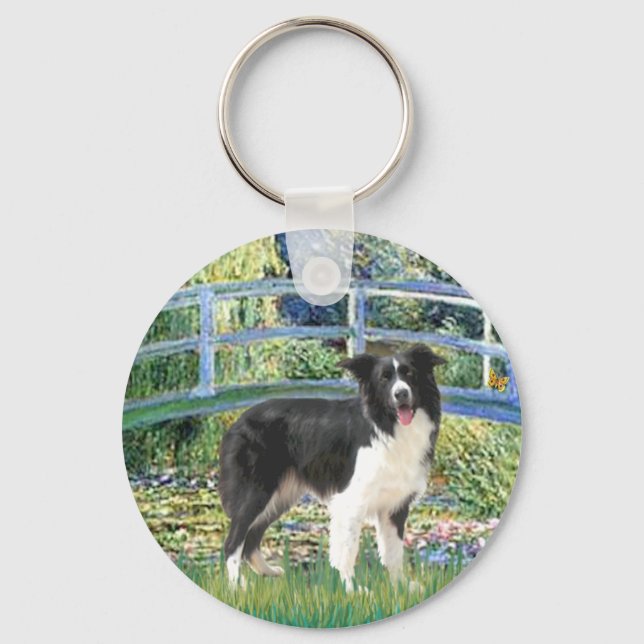 Bridge (Monet)-Border Collie Key Ring (Front)