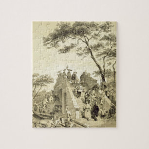 Bridge near Canton, plate 30 from 'Sketches of Chi Jigsaw Puzzle