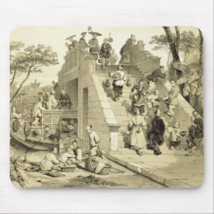 Bridge near Canton, plate 30 from 'Sketches of Chi Mouse Mat