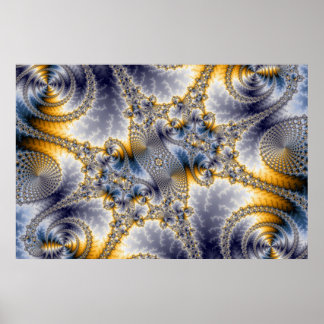 Bridge Network - Mandelbrot Fractal Art Poster