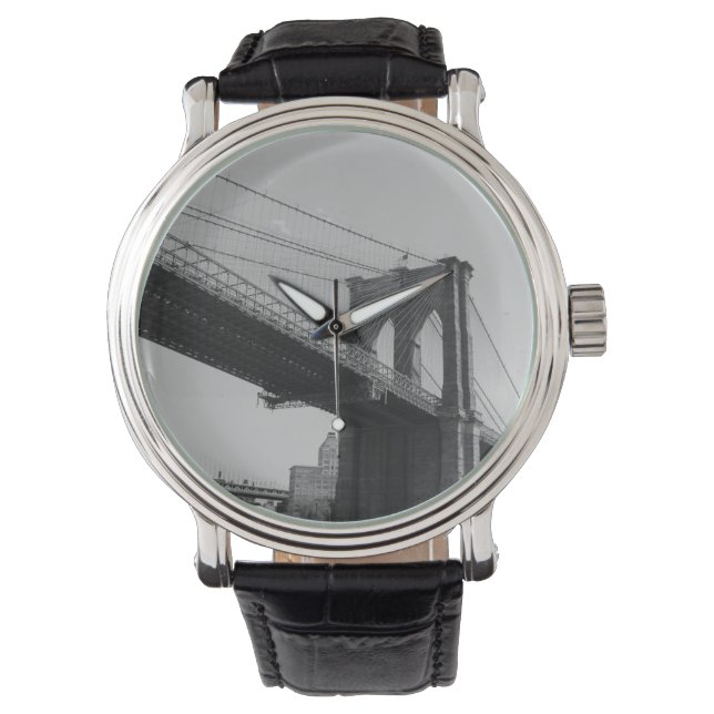 Bridge New York Black White USA America Architect Watch (Front)