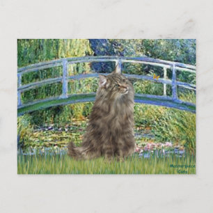 Bridge - Norwegian Forest cat Postcard