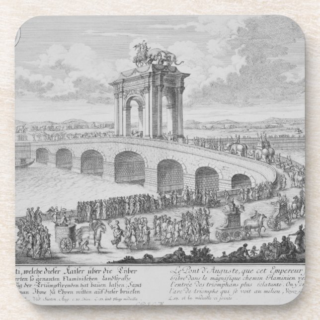 Bridge of Augustus on Via Flaminia, near Rimini, I Coaster (Front)