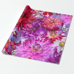 Bridge of Flowers - large format, pink flowers, Wrapping Paper