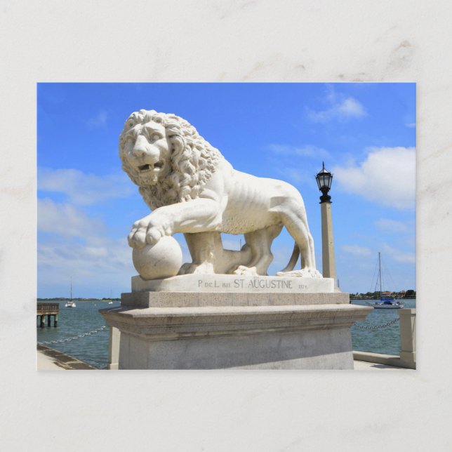 Bridge of Lions Sculpture Postcard (Front)