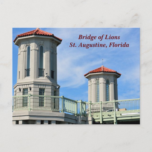 Bridge of Lions St. Augustine, Florida Postcard (Front)