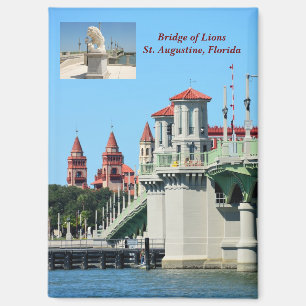 Bridge of Lions St. Augustine, Florida Postcard Magnet