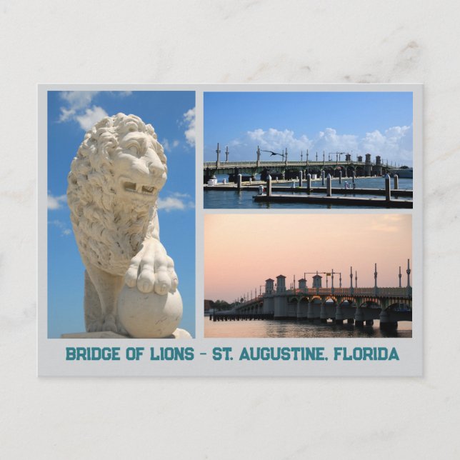 Bridge of lions St. Augustine Postcard (Front)