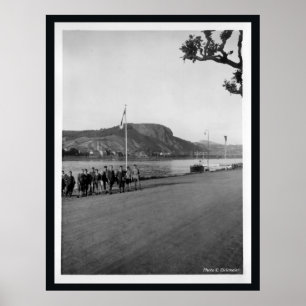 Bridge of Remagen bridge Erpel - pre-war Germany Poster