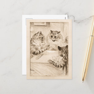 Bridge of Sighs by Louis Wain Holiday Postcard