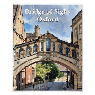 Bridge of Sighs in Oxford Acrylic Painting Photo Print